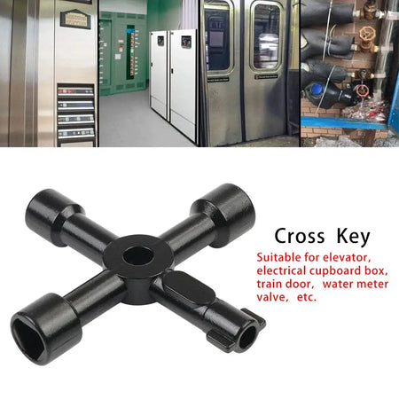 4 Way Cross Key Electrical Cabinet Key Utilities Key Triangle Wrench Plumber Keys for Faucet, Gas Meter, Valve, Spigots Opening by InterCyprus Trading Ltd