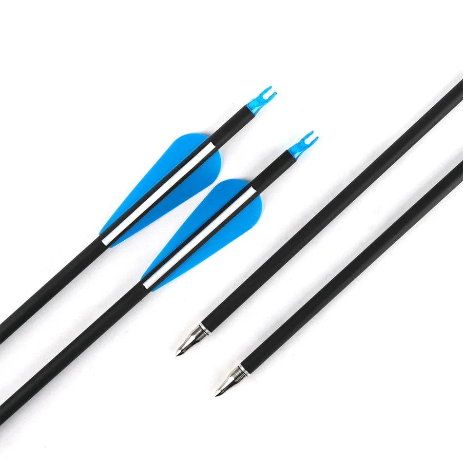 7.8mm Rubber Feather Carbon Arrow 31.5In Detach Arrowhead