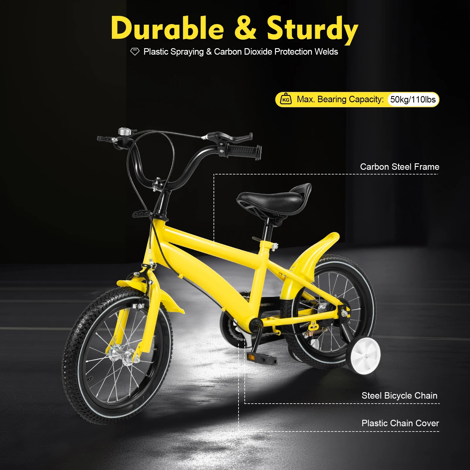 14 Inch Kids Bicycle With Training Wheels &ndash; Safe Start