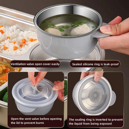 304 Stainless Steel Insulated Lunch Box &ndash; Microwave Safe