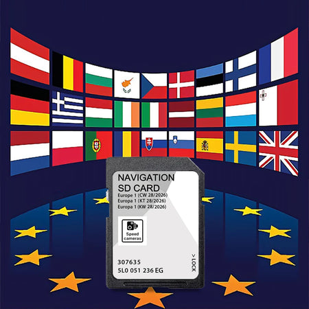 SD Card GPS Map Europa 2026 MIB2 32GB &ndash; Plug And Play CHINA