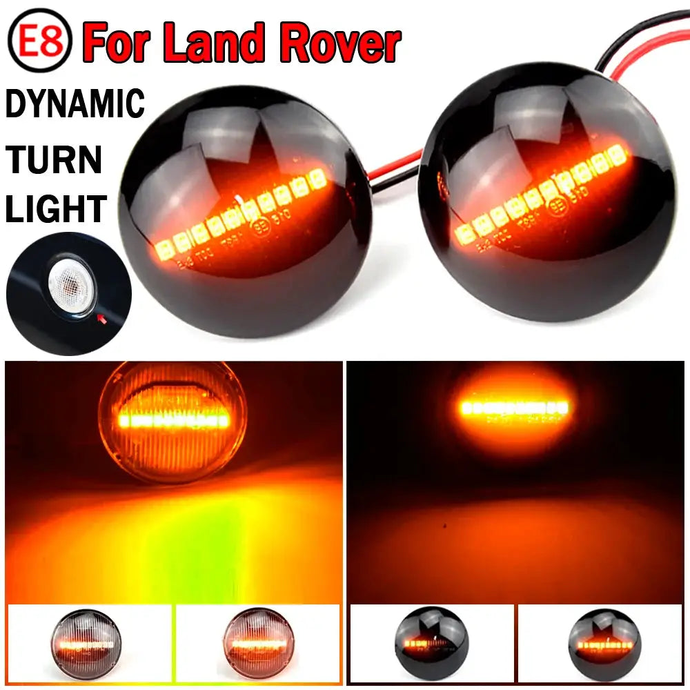 2PCS Dynamic LED Turn Signal Side Marker Light For Land Range Rover L322 2002-2012 Repeater Sequential Flasher Blinker Lamp by InterCyprus Trading Ltd