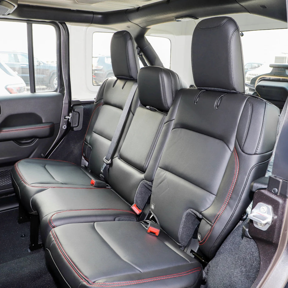Jeep Wrangler JL 4 Door Dirbtinės odos sėdynių užvalkalai 5 sėdynėms