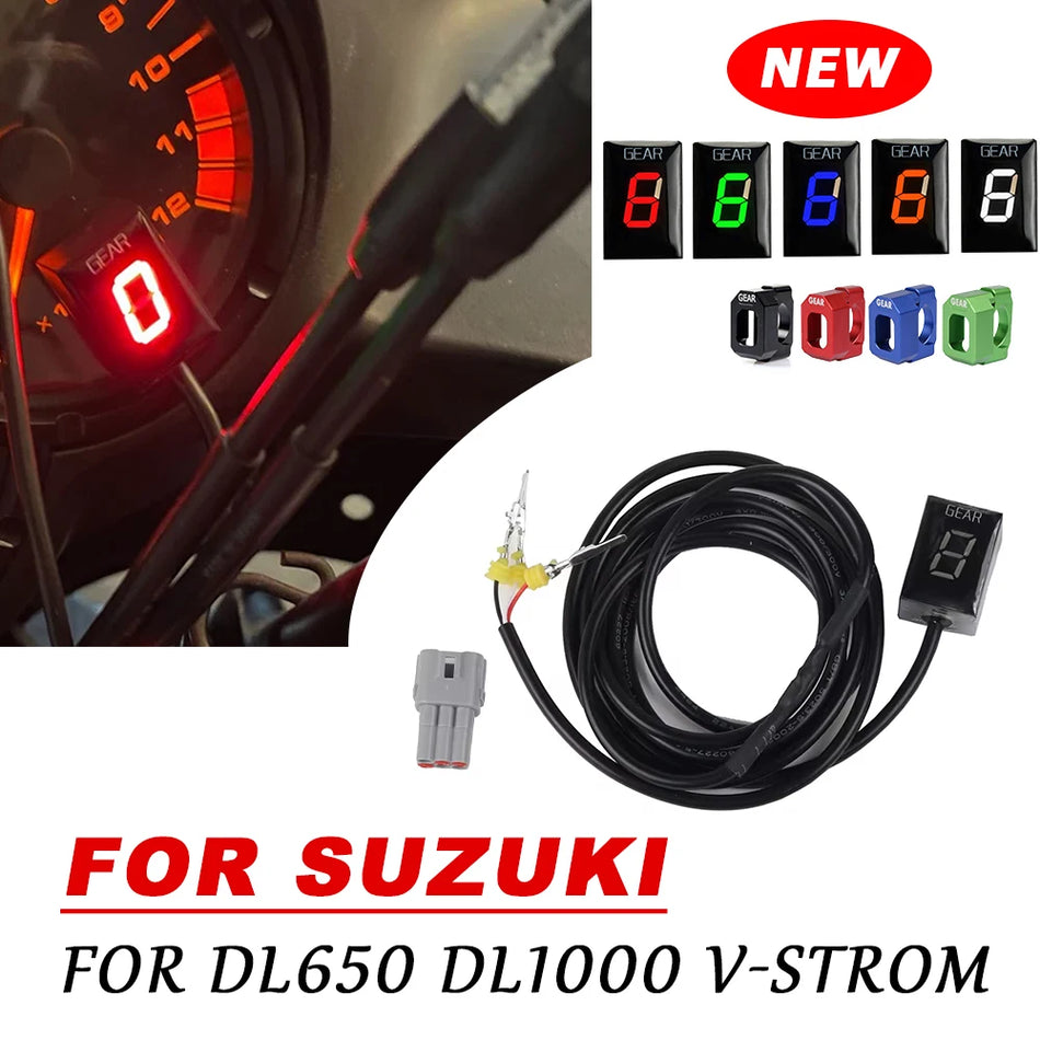 Wskaźnik wyświetlacza biegów do Suzuki DL650 DL1000 V-Strom, wykonany z plastiku