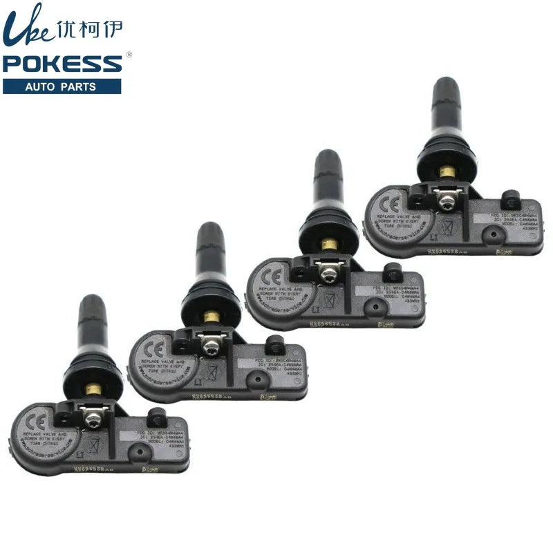 Tire Pressure Sensor Kit, 4 Pieces, Compatible With Jeep, Dodge, Chrysler