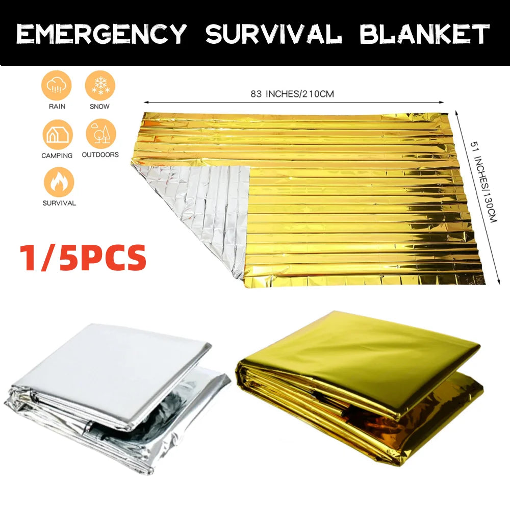 Gold-Silver Waterproof Emergency Survival Blanket 130x210cm
