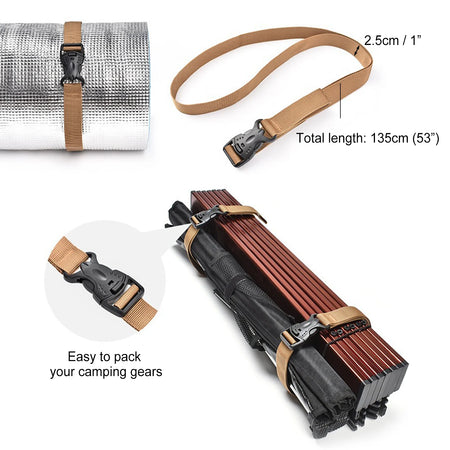 4 Packs 53X1 Inch Adjustable Utility Strap &ndash; Versatile Outdoor Luggage Security