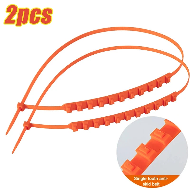 Disposable Anti Skid Straps For Tires &ndash; Emergency Traction 2pcs