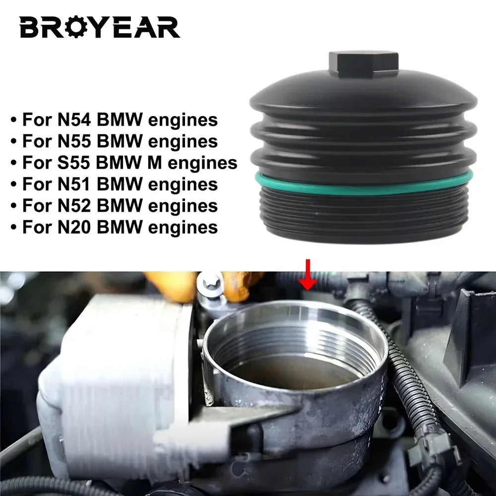 Billet Oil Filter Housing for BMW N20 N52 N54 N55 S55 by InterCyprus Trading Ltd