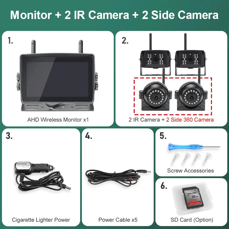 7 Inch AHD Wireless Backup Camera With Monitor For Truck RV by InterCyprus Trading Ltd