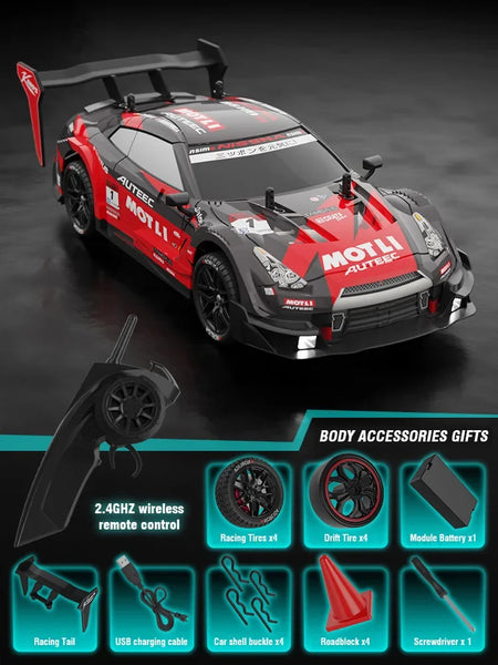 RC Car 4WD 1/14 Remote Control Drift Car &ndash; Speed 50 Km/h red