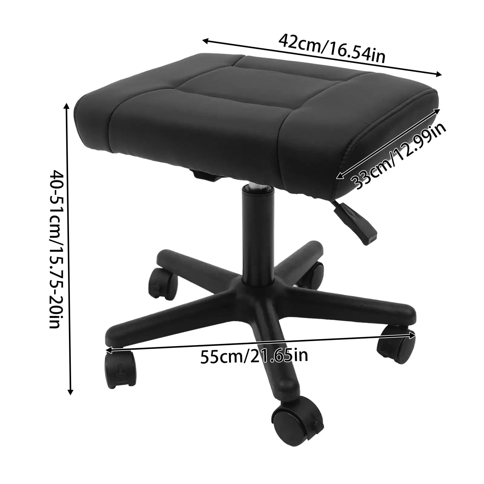 Ergonomic Footrest With Universal Wheels &ndash; Soft Cushion