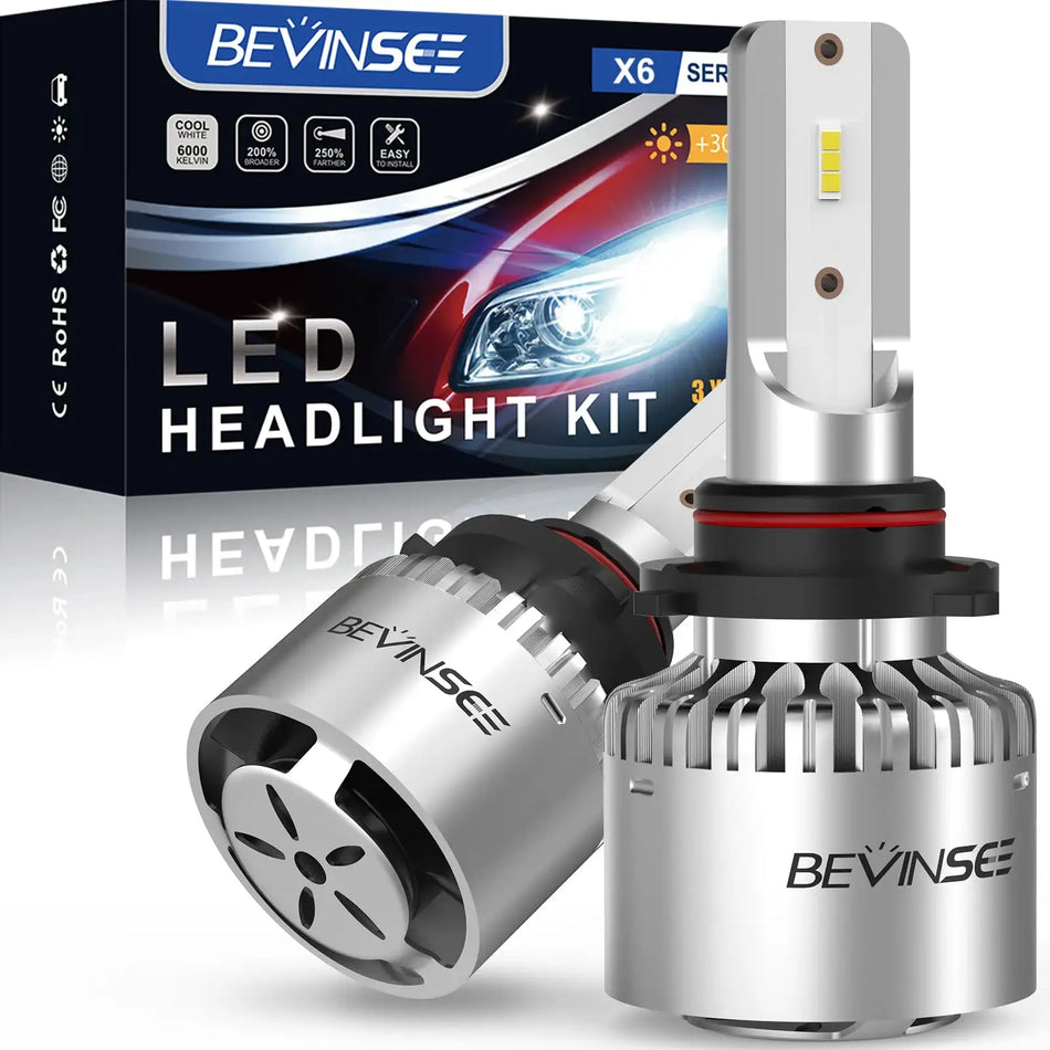 BEVINSEE 9006 HB4 Mistlampen 60W 6000K IP68 Verpakking van 2