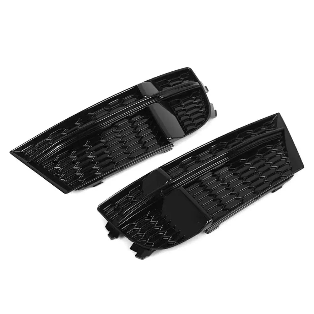 Pair Car Front Bumper Fog Light Grille Cover For Audi A3, S3 M Style Honeycomb Mesh Fog Lamp Cover Racing Grill