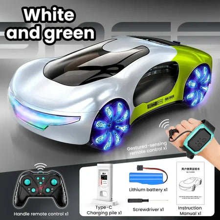 4Wd RC Drift Car Remote Control EV Model 8CH - Gesture Sense Dual control green