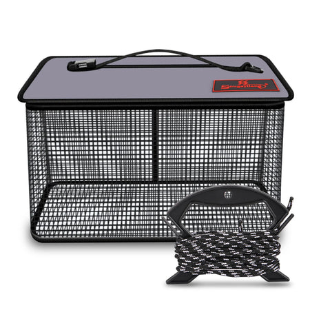 Sougayilang Foldable Fishing Cage Net - Carp, Crayfish &amp; Lobsters Trap Foldable Fish Cage