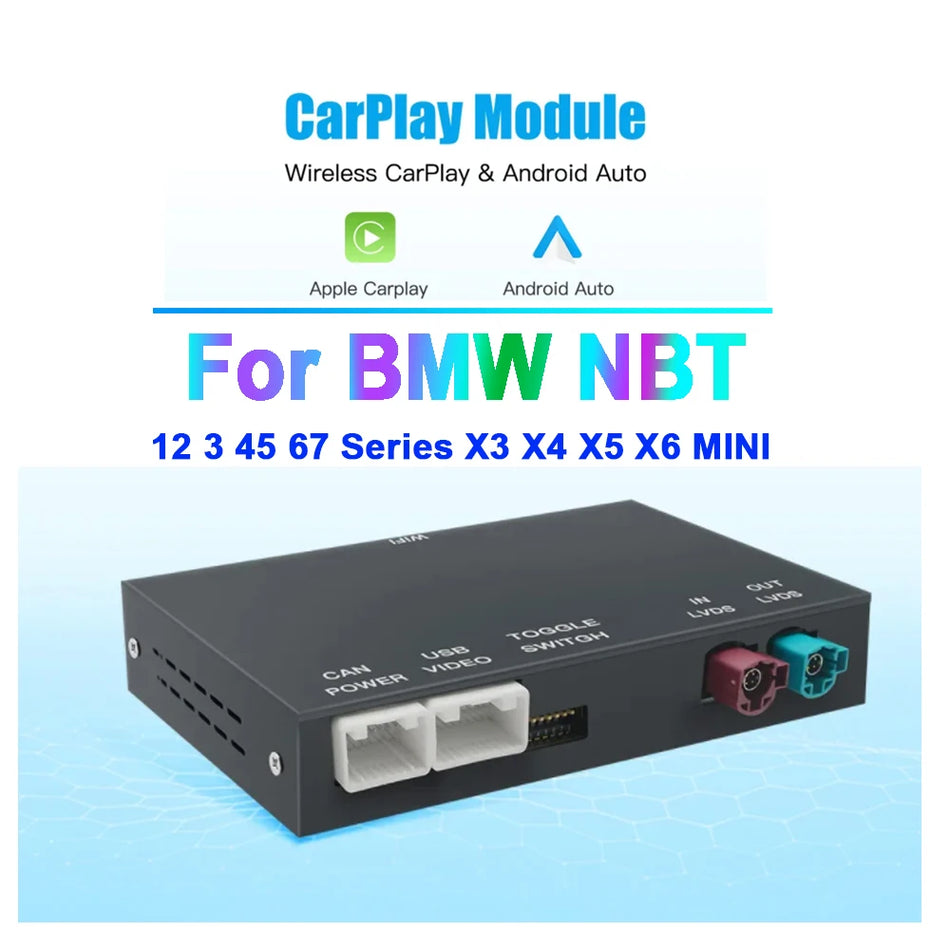 BMW NBT CIC CarPlay Android Auto Decoder Box, Wireless Retrofit Kit