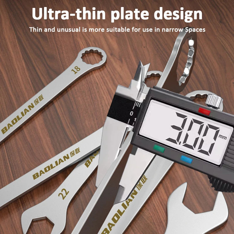 Ultra-thin Ratchet Wrench 5-32MM - Dual-purpose Spanner for Bikes, Motorcycles, and Cars