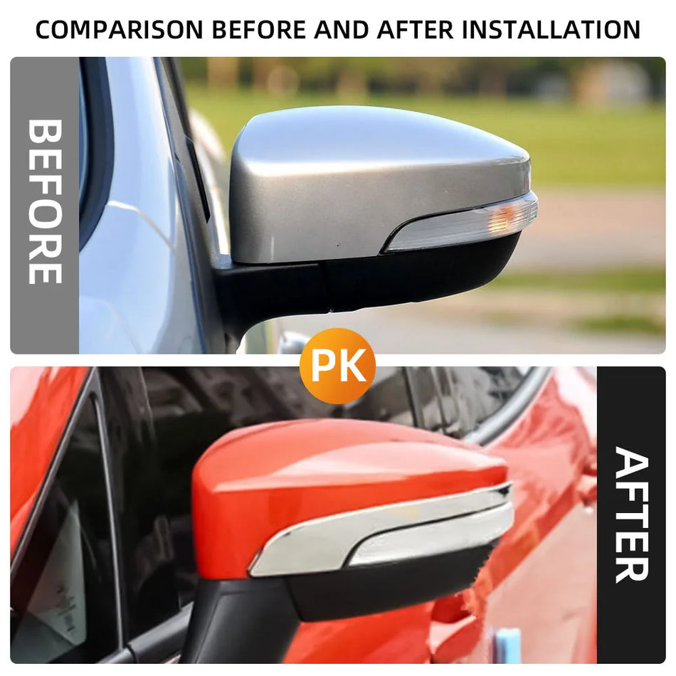 Λωρίδα διακόσμησης καθρέφτη οπισθοπορείας Ford Kuga για Escape Ecosport 2013-2019 ABS ασημί