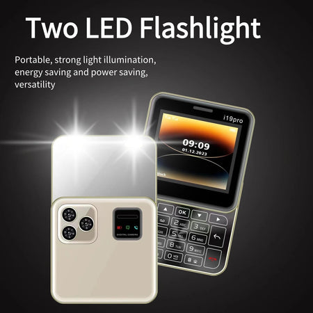 Rotatable Cute Mini Slider Phone &ndash; Two Torch Lights