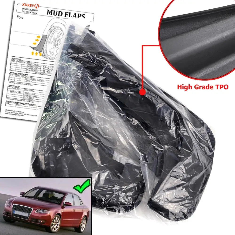 Car Front Rear Mudguards For Audi A4 B7 2005 2006 2007 2008 Accessories Splash Guard Car-styling Fenders 4Pcs Mud Flaps by InterCyprus Trading Ltd