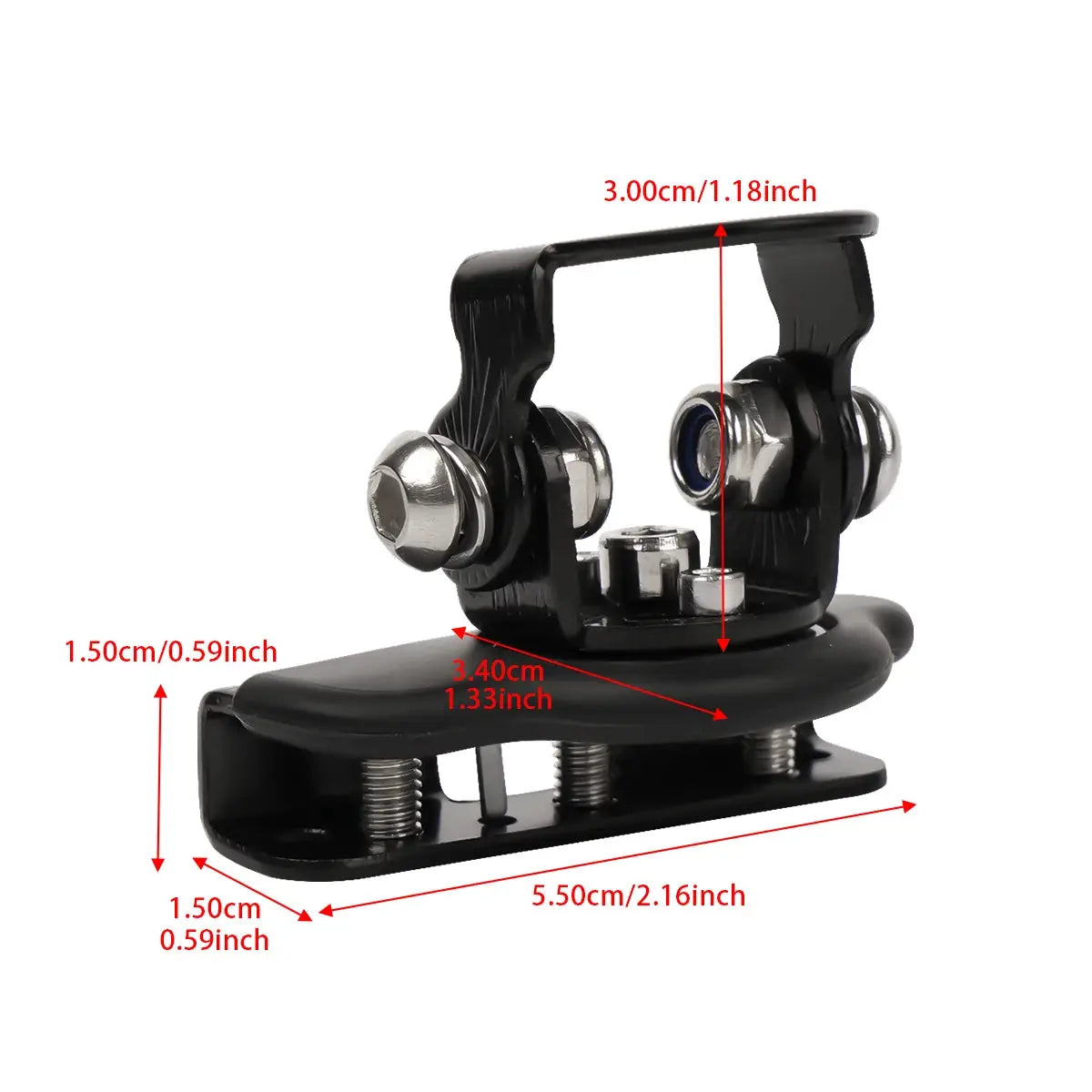 2pcs Stainless Steel Universal Car Auto A-Pillar Hood LED Work Light Bracket Holder Clamp Engine Cover Lamp Bar Mounting Clamp by InterCyprus Trading Ltd