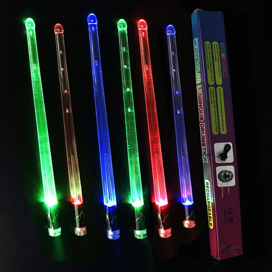 Miwayer LED Drumsticks - 15 Color Gradient USB Rechargeable