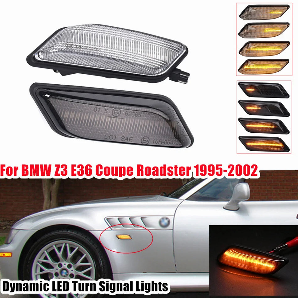 Feux de signalisation LED pour BMW E36 Z3, marqueurs latéraux dynamiques