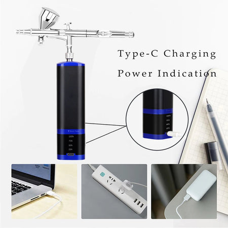 Portable Cordless Airbrush Mini Compressor Set - Noiseless