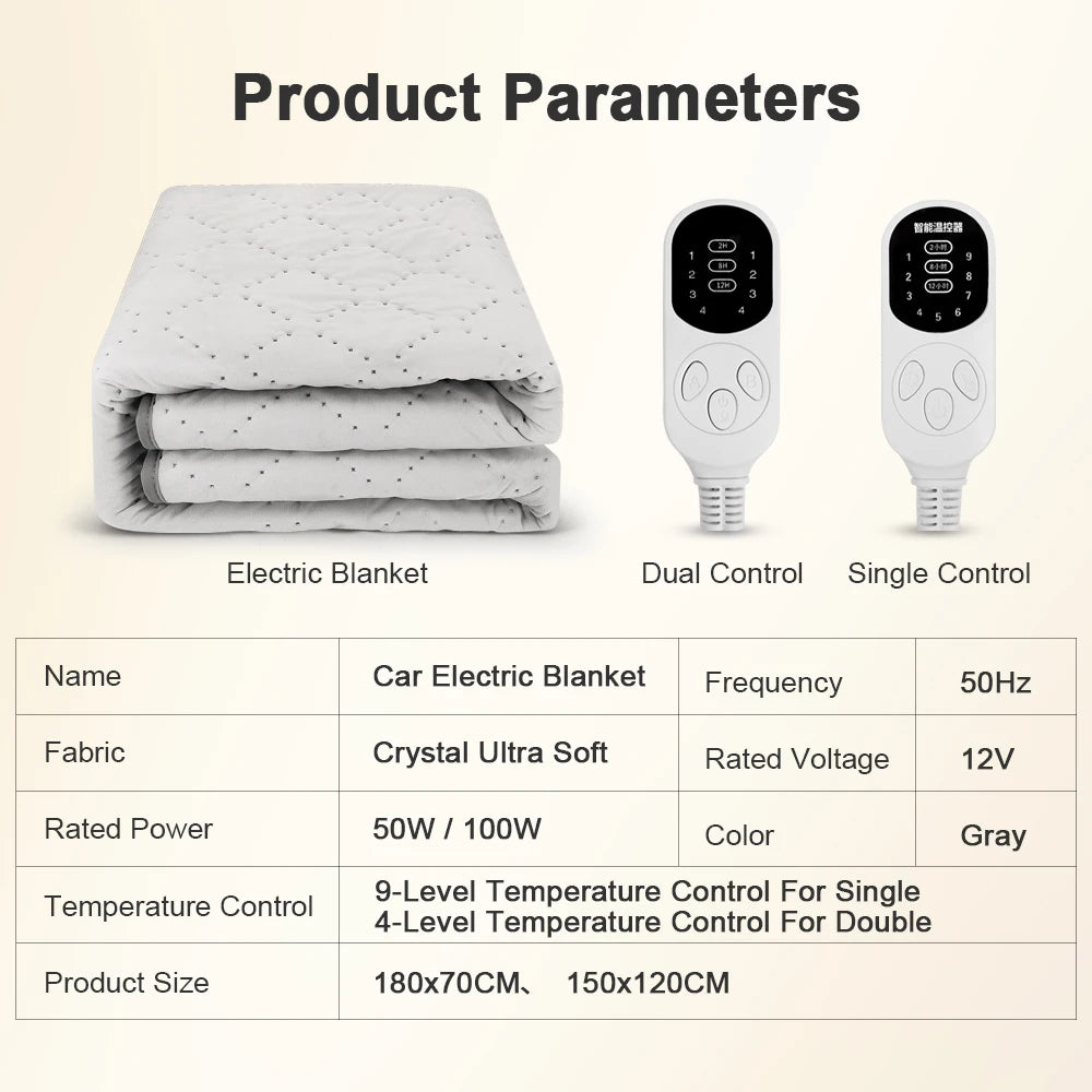 Car Electric Heated Blanket 12V &ndash; Energy Saving Warmth
