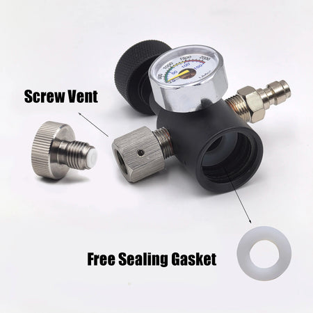 TR21-4 CO2 Refill Adapter &ndash; High Pressure Gauge System