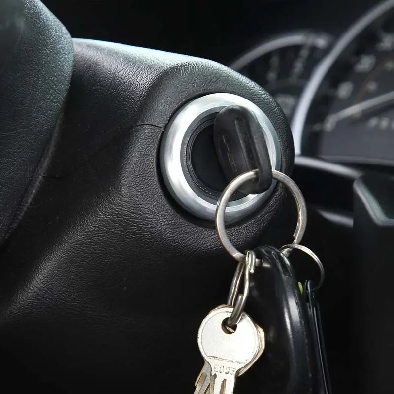 2003 till 2007 Hummer H2 aluminiumlegering röd och silver tändningsnyckel låsring dekorationsring inredningslist