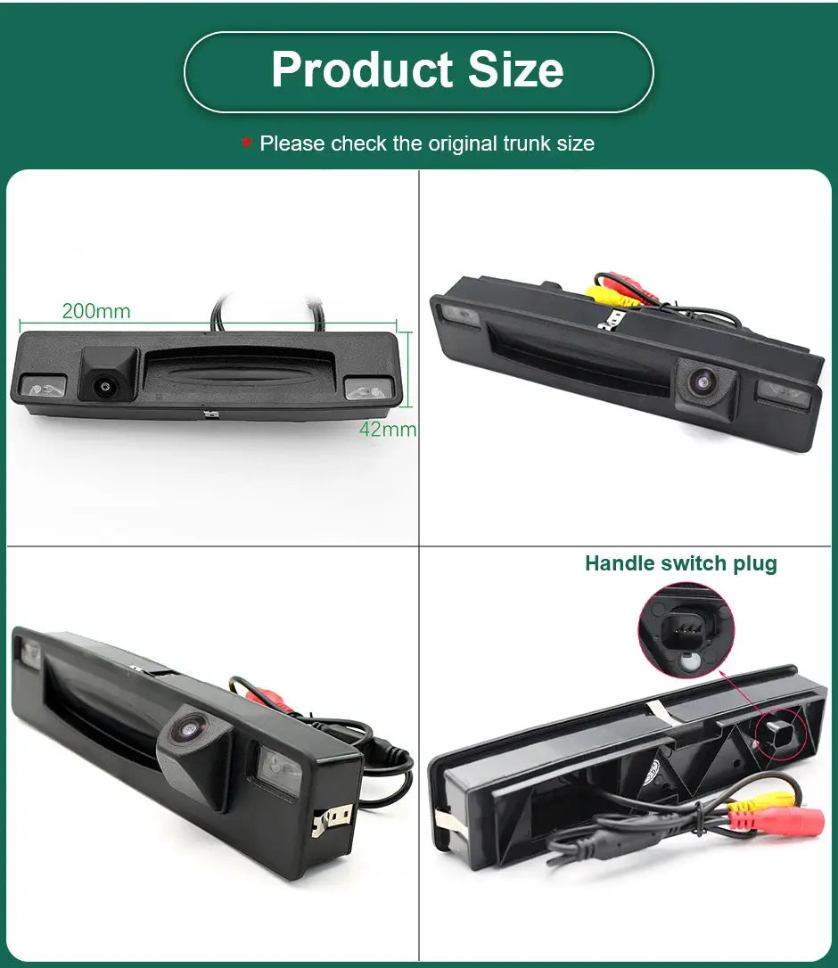170° AHD 1080P Dynamic Trajectory Car Rear View Trunk Handle Camera For Ford Fiesta MK8 HB Focus Mk4 2015~2022 Android DVD by InterCyprus Trading Ltd