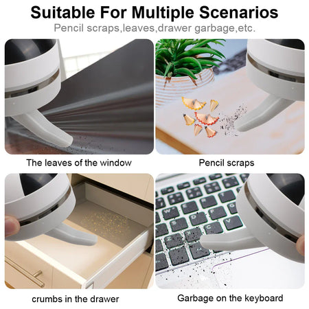 Desk Dust Vacuum &ndash; Cute and Compact USB Charging Cleaner