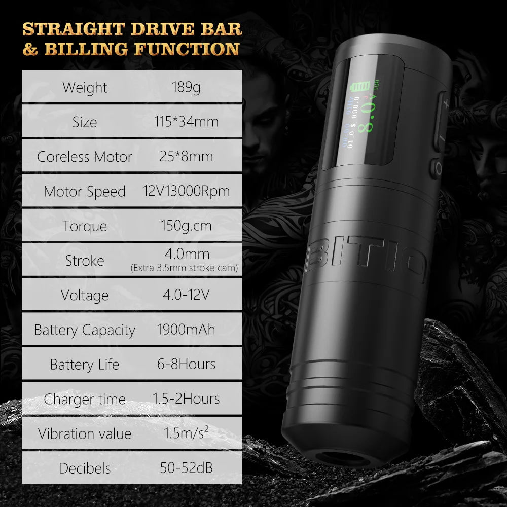 Ambition Ninja Ultra 2024 Wireless Tattoo &ndash; Coreless Motor