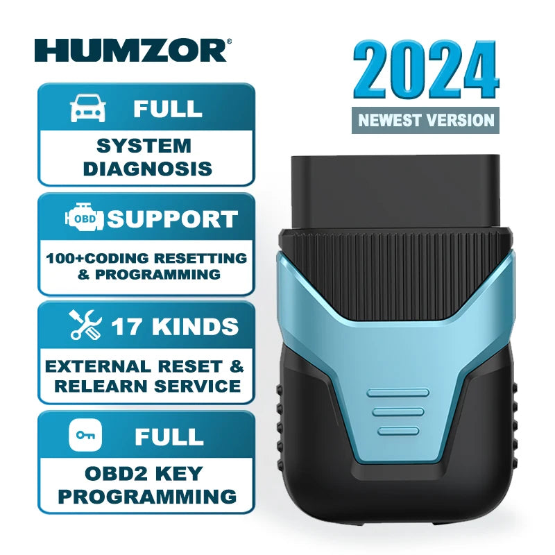 Bluetooth V5.2 OBD2 Scanner with Full System Diagnostics and Key Programming