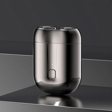 Portable Double-Headed Magnetic Electric Shaver with Type-C Charging Gun Gray