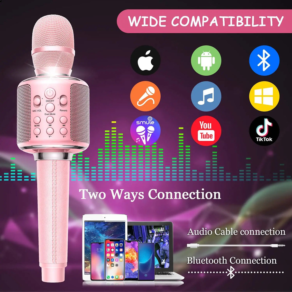 GOODaaa Karaoke Microphone &ndash; Bluetooth Duet Recording