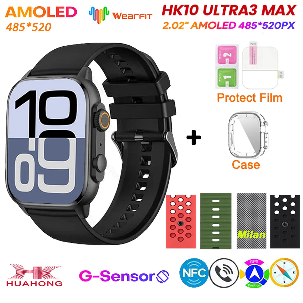 HK10 Ultra 3 MAX 2025 &ndash; AMOLED NFC GPS Smartwatch AI