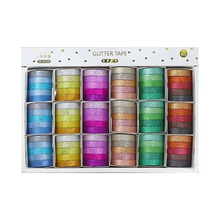 5Rolls Glitter Washi Tape Set &ndash; Great for Scrapbooking 5Rolls-Champagne