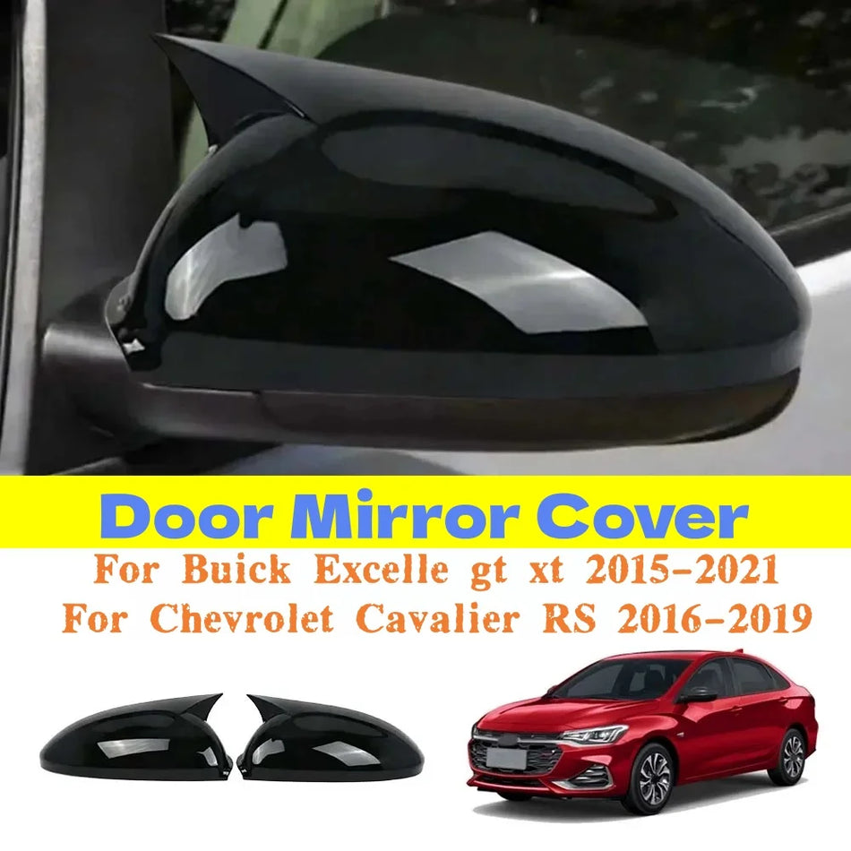 Pair Side View Mirror Caps ABS For Chevrolet Cavalier