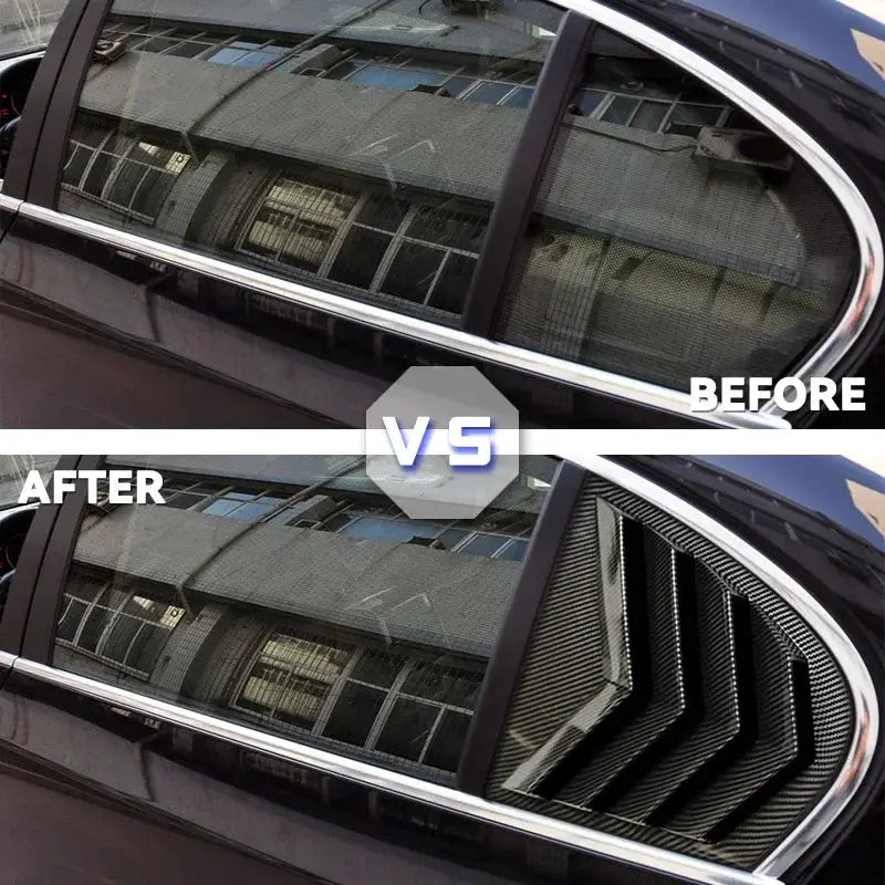 Car Rear Window Shutter Cover Trim Window Louver Side Vent Trim For BMW 5 Series E60 2004-2010 Auto Accessories Gloss Black by InterCyprus Trading Ltd