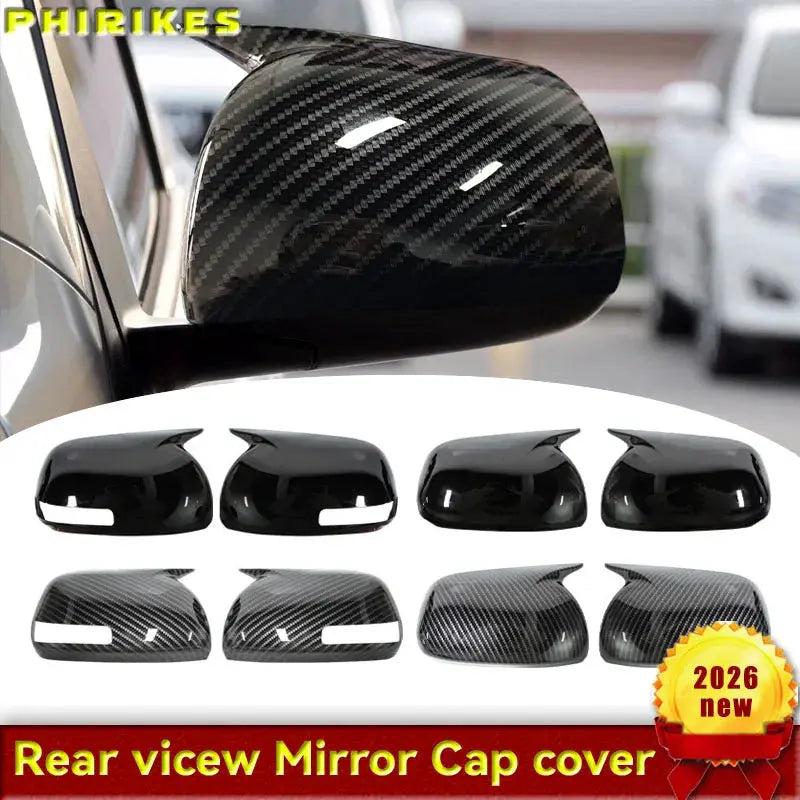 For Toyota RAV4 XA30 2008-2013 Black/Carbon Fiber Side Mirror Covers with or without lights Car Styling Sticker by InterCyprus Trading Ltd