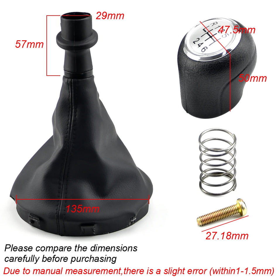 Perilla de Cambio con Acabado de Cuero para Volkswagen T5 T5.1 T6