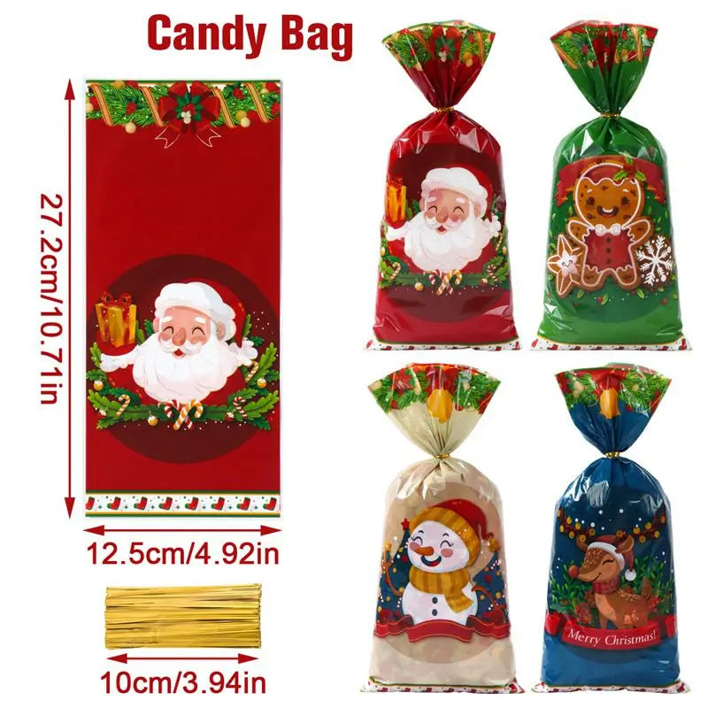 Christmas Candy Gift Bags - Santa Decoration - Huiran XS0331-01 / 50pcs