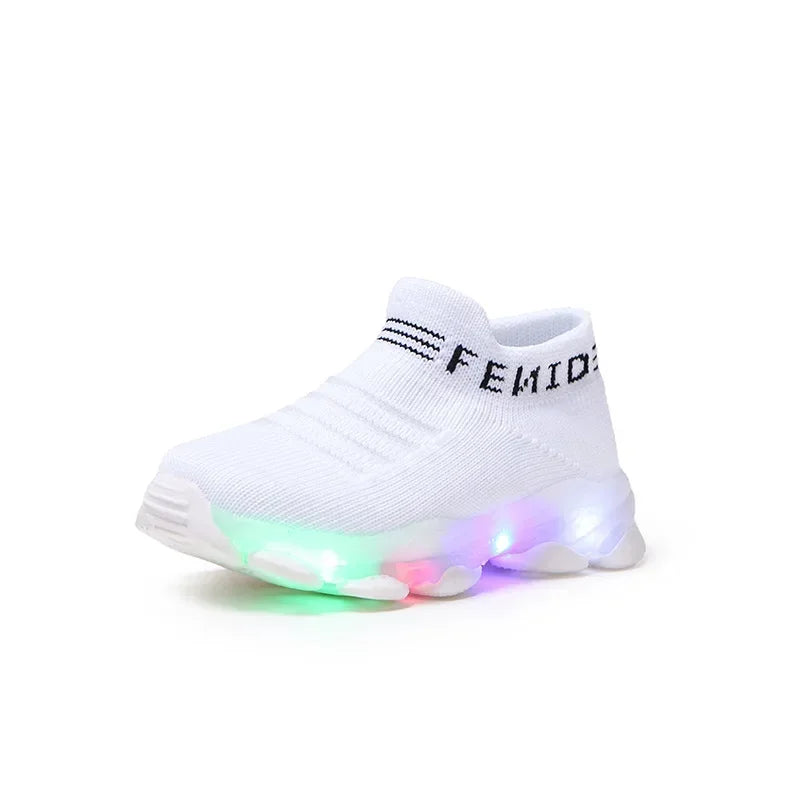Light-Up Kids Sneakers with Comfortable Slip-On Design