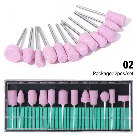 YIKOOLIN DMT Nail Drill Bits Set - Multi Size 12-30 B-12PCS