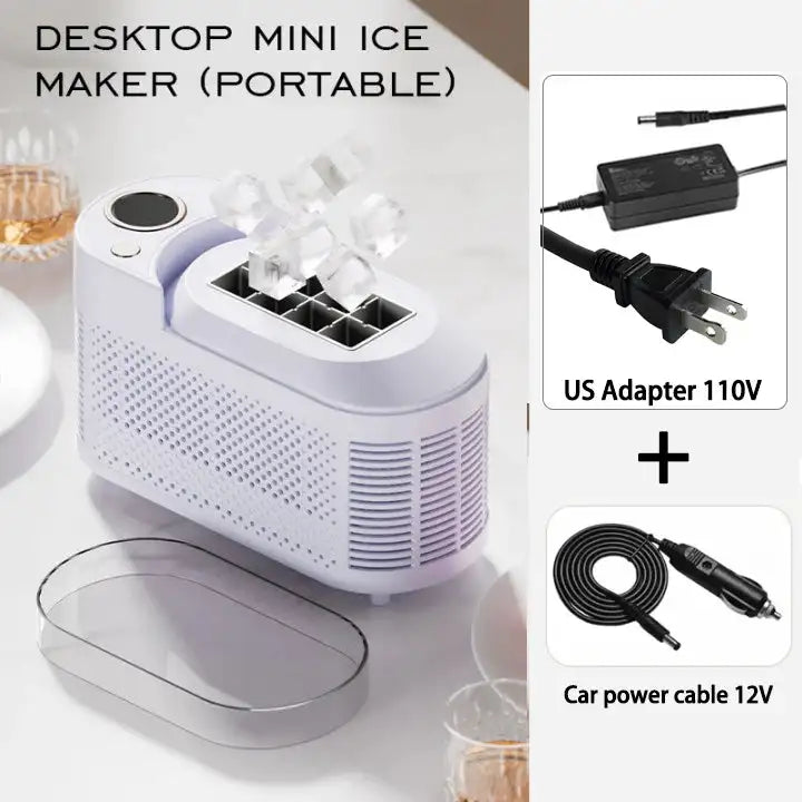 Portable Cube Ice Maker For Home Office Car 12V 110V 220V 110v 12V Purple