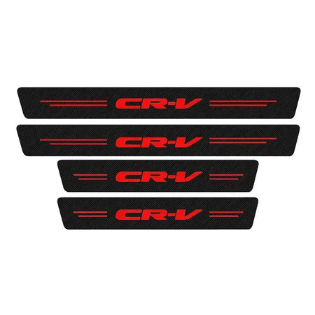 Carbon Fiber Door Sill Protector For Honda CRV HRV Civic 4pcs for CR-V
