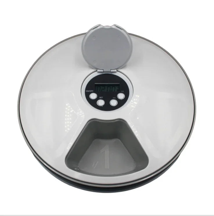 Automatic Pet Feeder Round Timing 6 Meals - Six Meal Timers Automatic Feeder